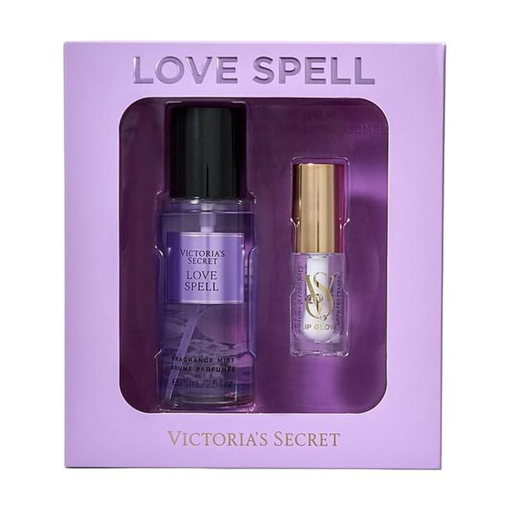 Подарунковий набір жіночий Victoria's Secret Love Spell Gift Set (міст для тіла, 75 мл + олія для губ, 3.2 г)